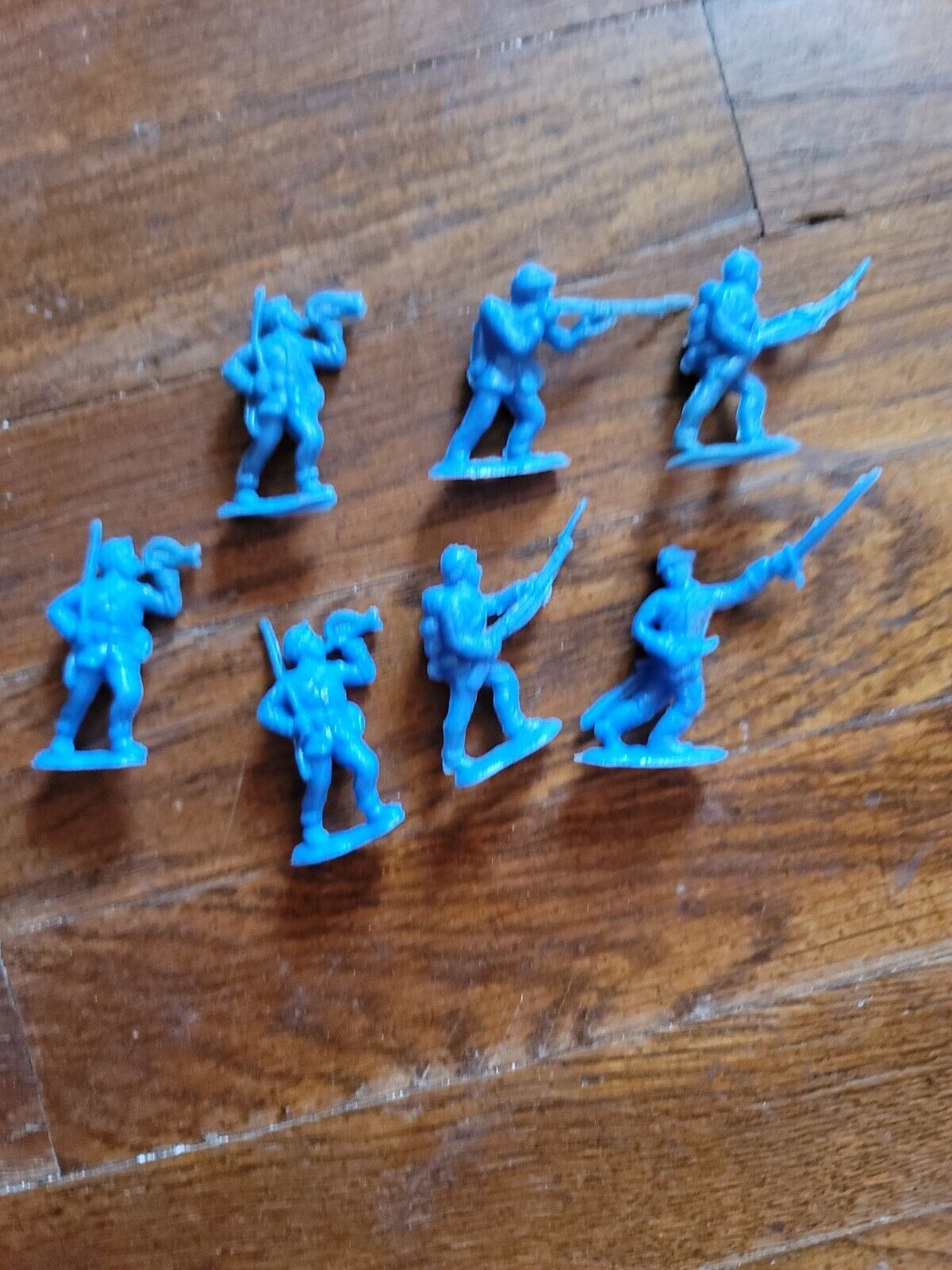 Vintage Marx Lot Of 7 Marx US Sailors Toy Soldiers Dark Blue