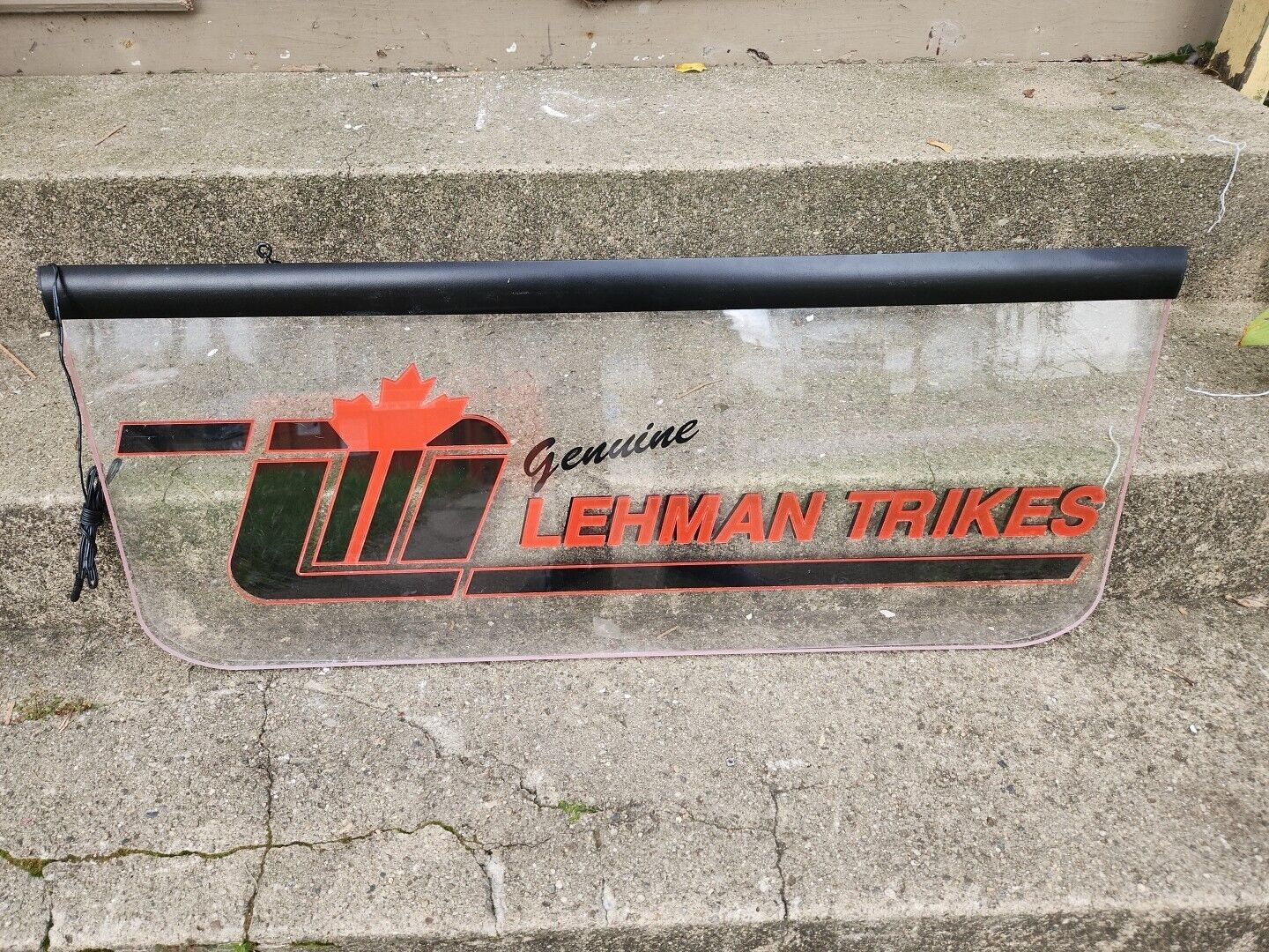 Vintage Lehman Trikes INC dealer banner Motorcycle 3' L Advertising Sign Harley