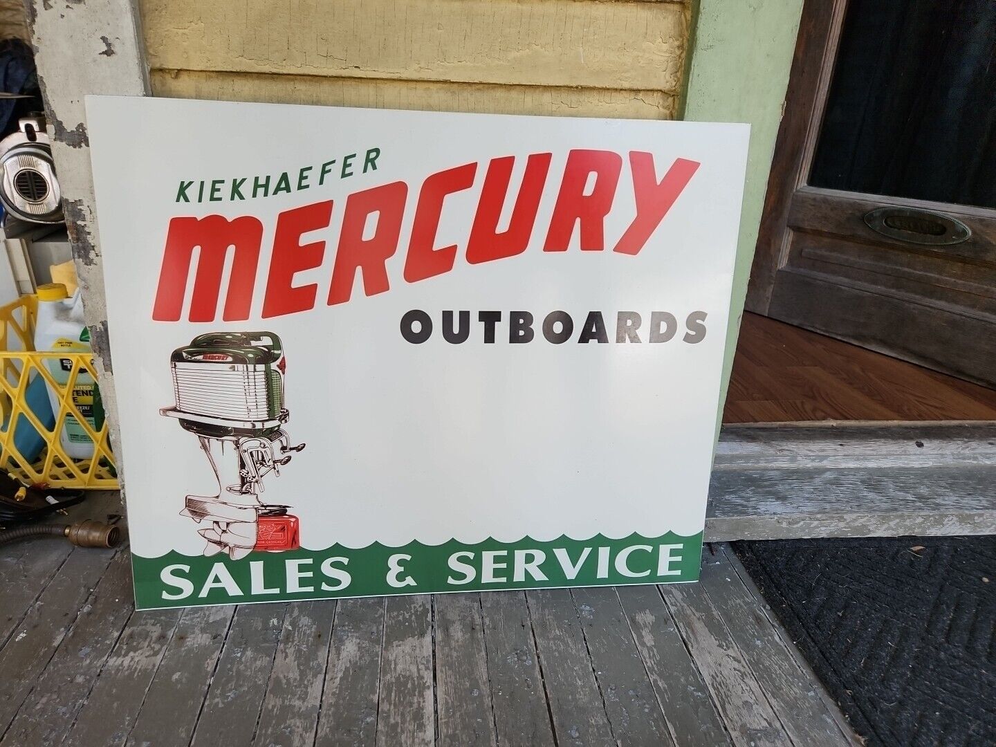 Mercury Outboards Motors Service marine  Gasoline metal sign Oil Gas Dealer Boat