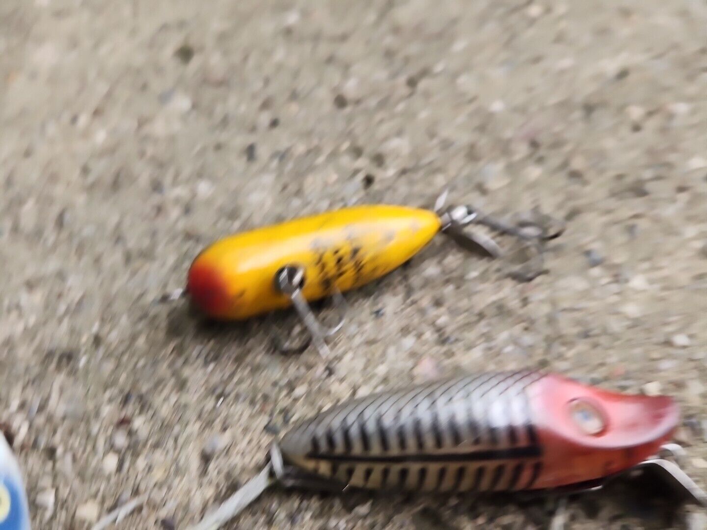 LOT of 4 Vintage  Fishing Lures Heddon River Runt Spook Lot Collection Boxes