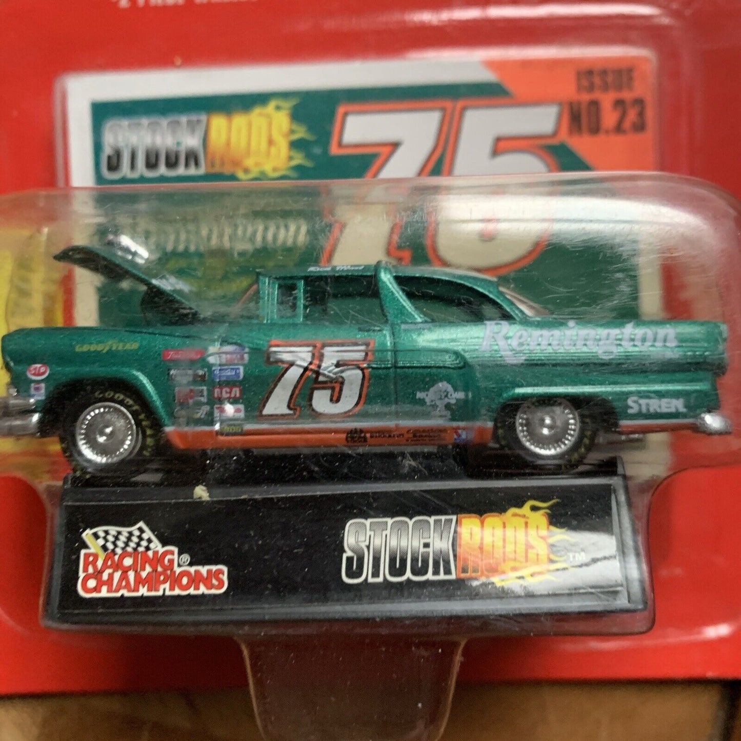 Racing Champions Stock Rods #23 Remington #75 Green 1:64 Scale Toy Car