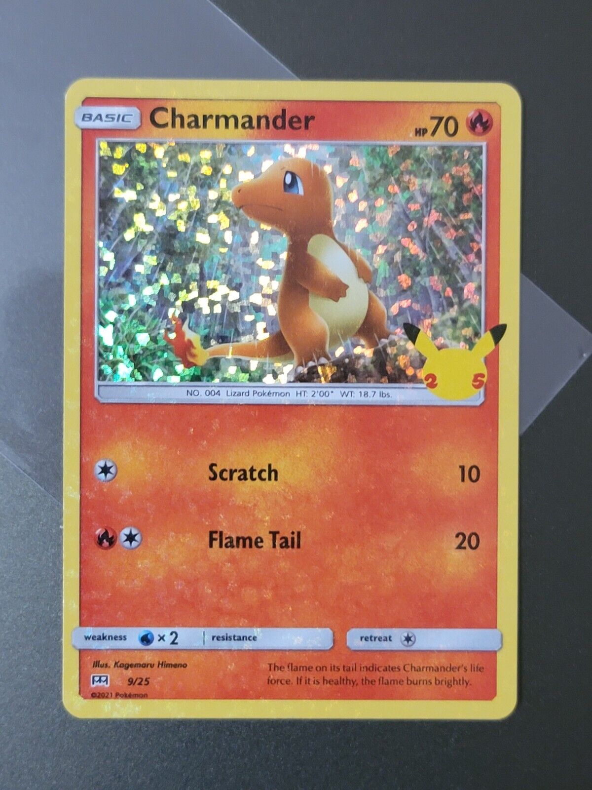 Charmander 9/25 Holo McDonald's 25th Anniversary  Pokemon Card