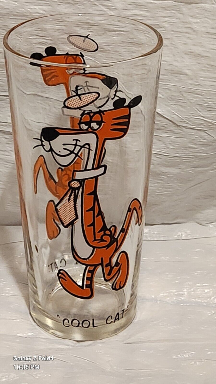 Pepsi Cool Cat Bros 1973 Looney Tunes Glass Collector Series Ex Condition