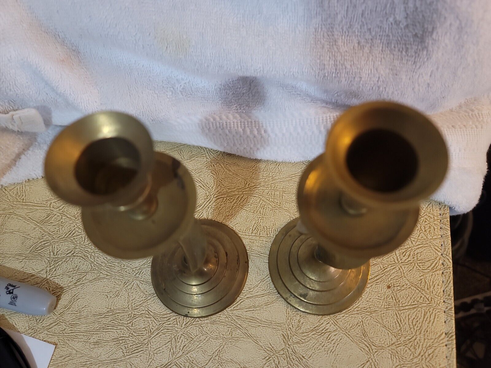 Brass Swirl Twist Candle Holders, India, Cool Collectible Decor MCM