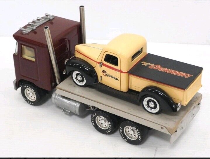 Vintage Nylint Flatbed Truck with Cockshut Truck Pressed Steel 