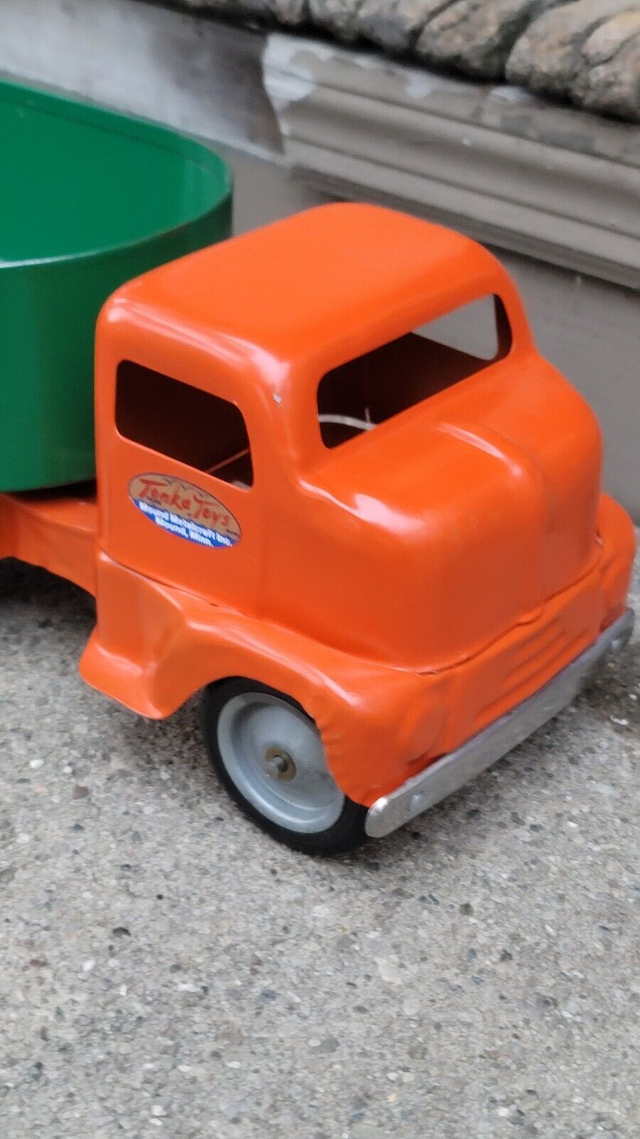 Restored 1950S Tonka cab over STEEL TRUCK CARRIER 