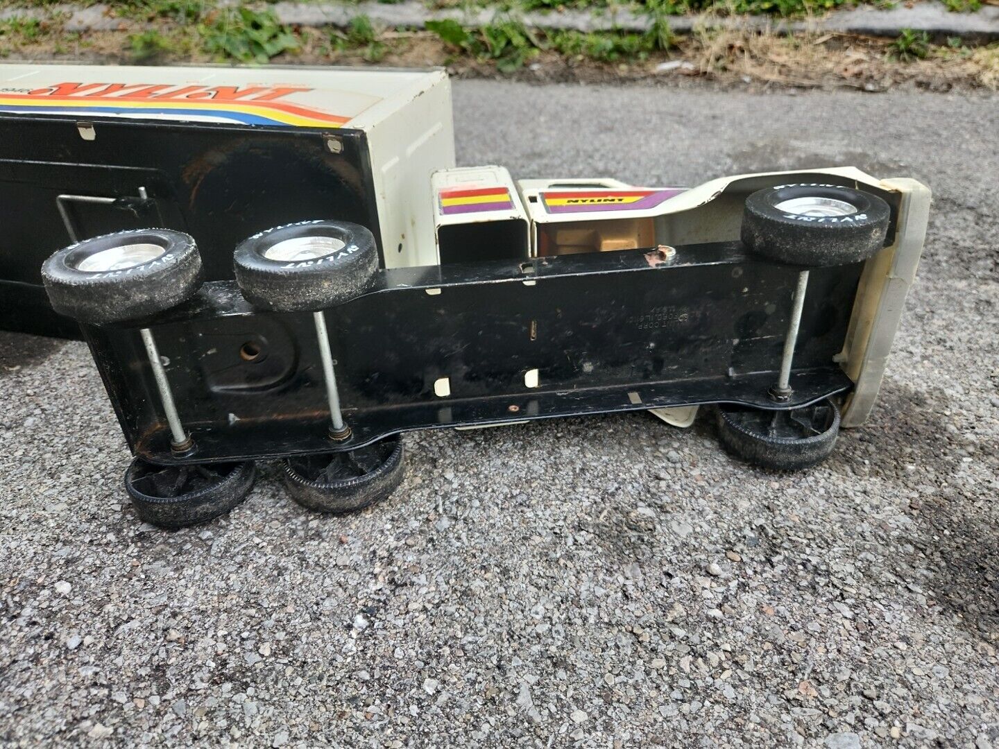 Vintage 27” Tractor Trailer Toy Truck 1970s Finest Steel Toys RARE collectors