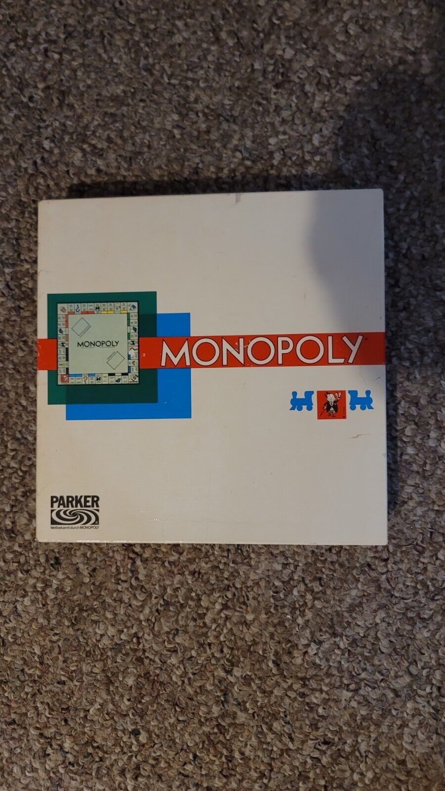 Vintage Monopoly Game In German Language 10” X 10” Box 