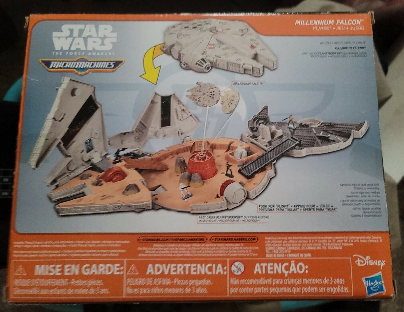 NEW STAR WARS FORCE AWAKENS MICRO MACHINES MILLENIUM FALCON PLAYSET B3533! s84