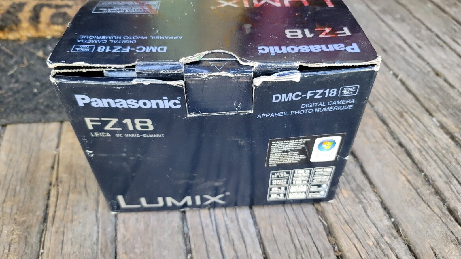 Panasonic Lumix DMC-FZ18 Black Digital Camera IOB Needs Battery 