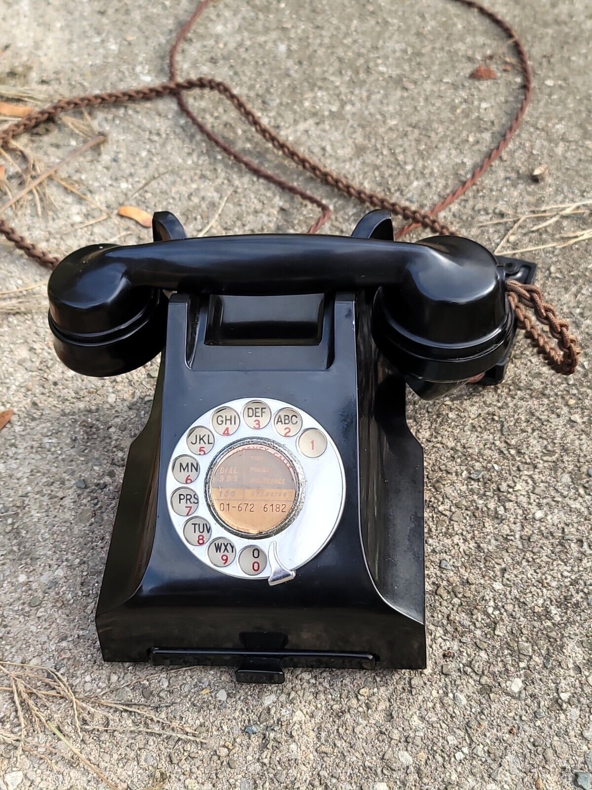 Original GPO Model 332L Black Bakelite Telephone COLLECTIBLE DECOR English Brand