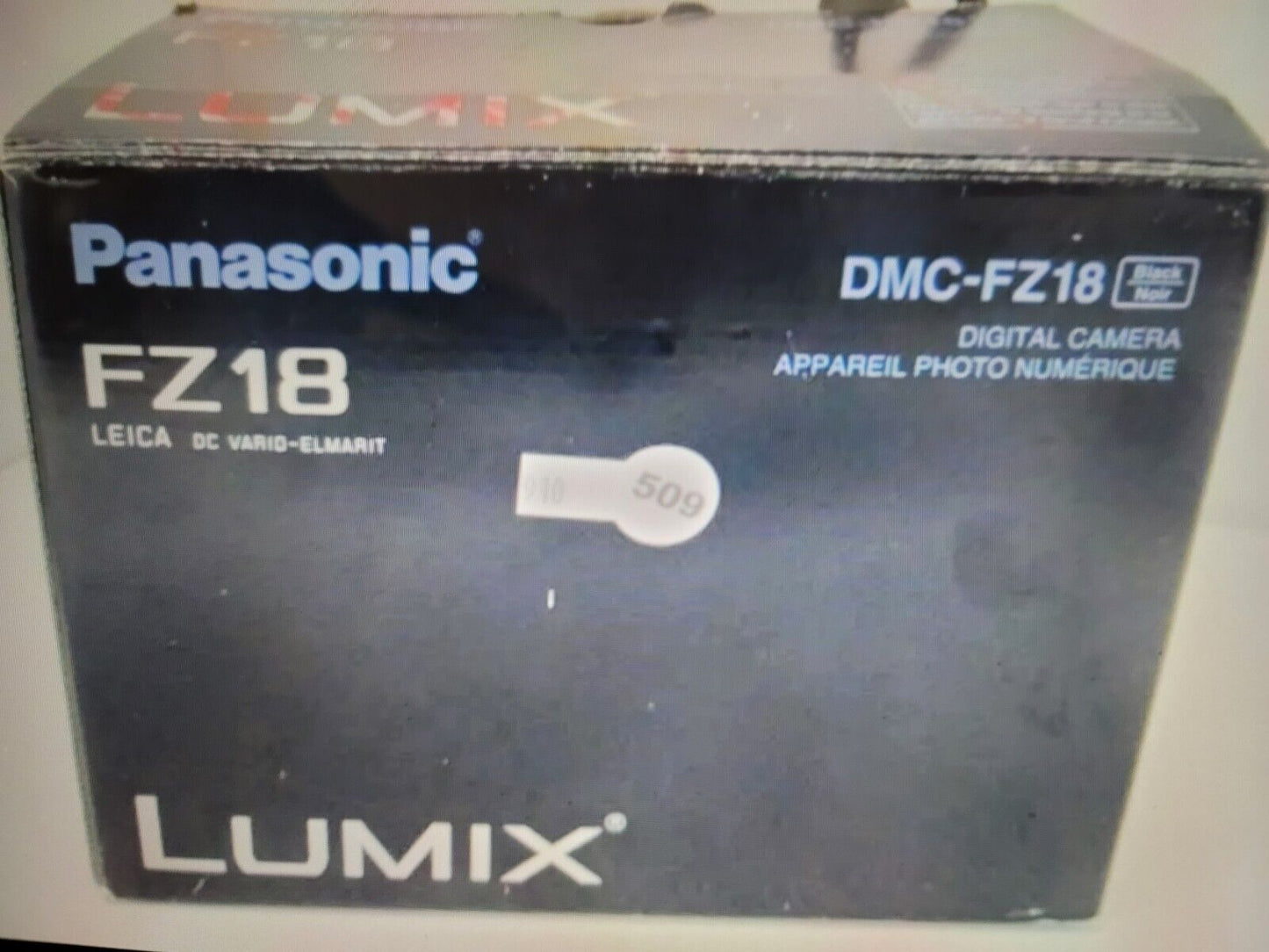 Panasonic Lumix DMC-FZ18 Black Digital Camera IOB Needs Battery 