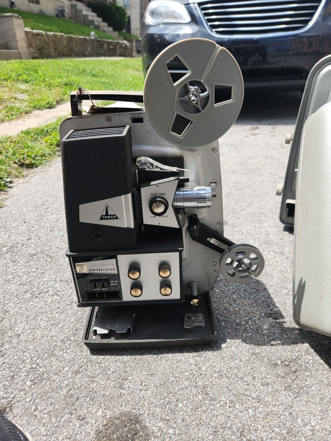 Tower Sears Super Automatic Model 584  8mm Movie Projector Not Tested No Cord