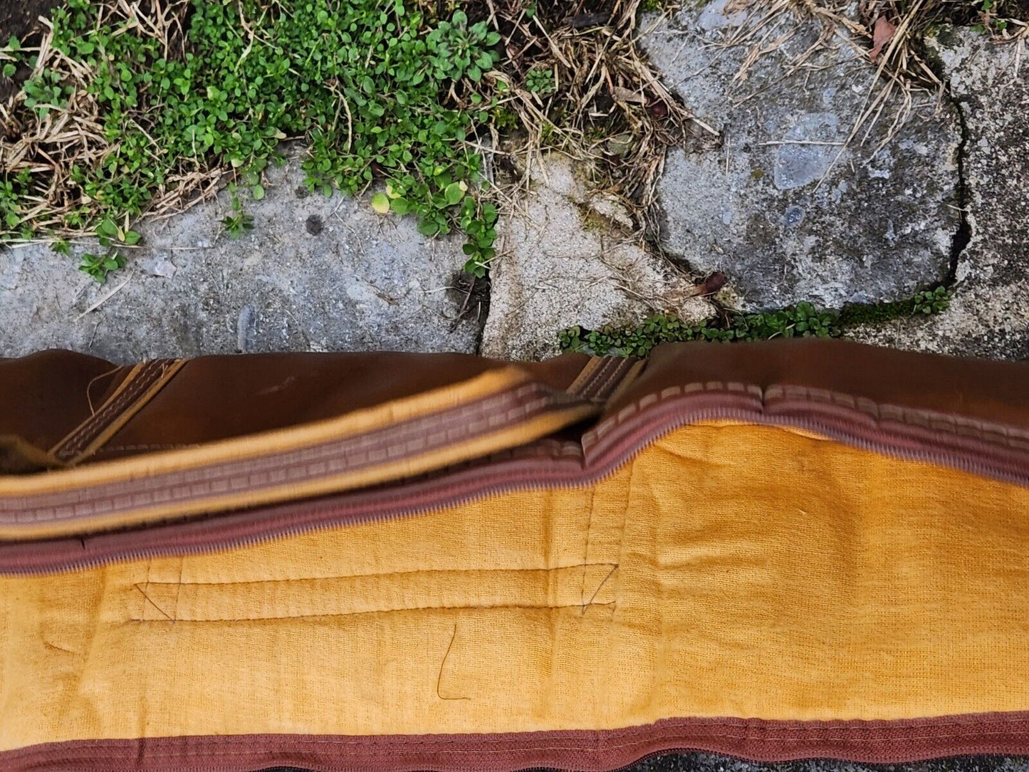 Vintage Redhead Leather Zippered Soft Gun Case 49” Brown Tan strap