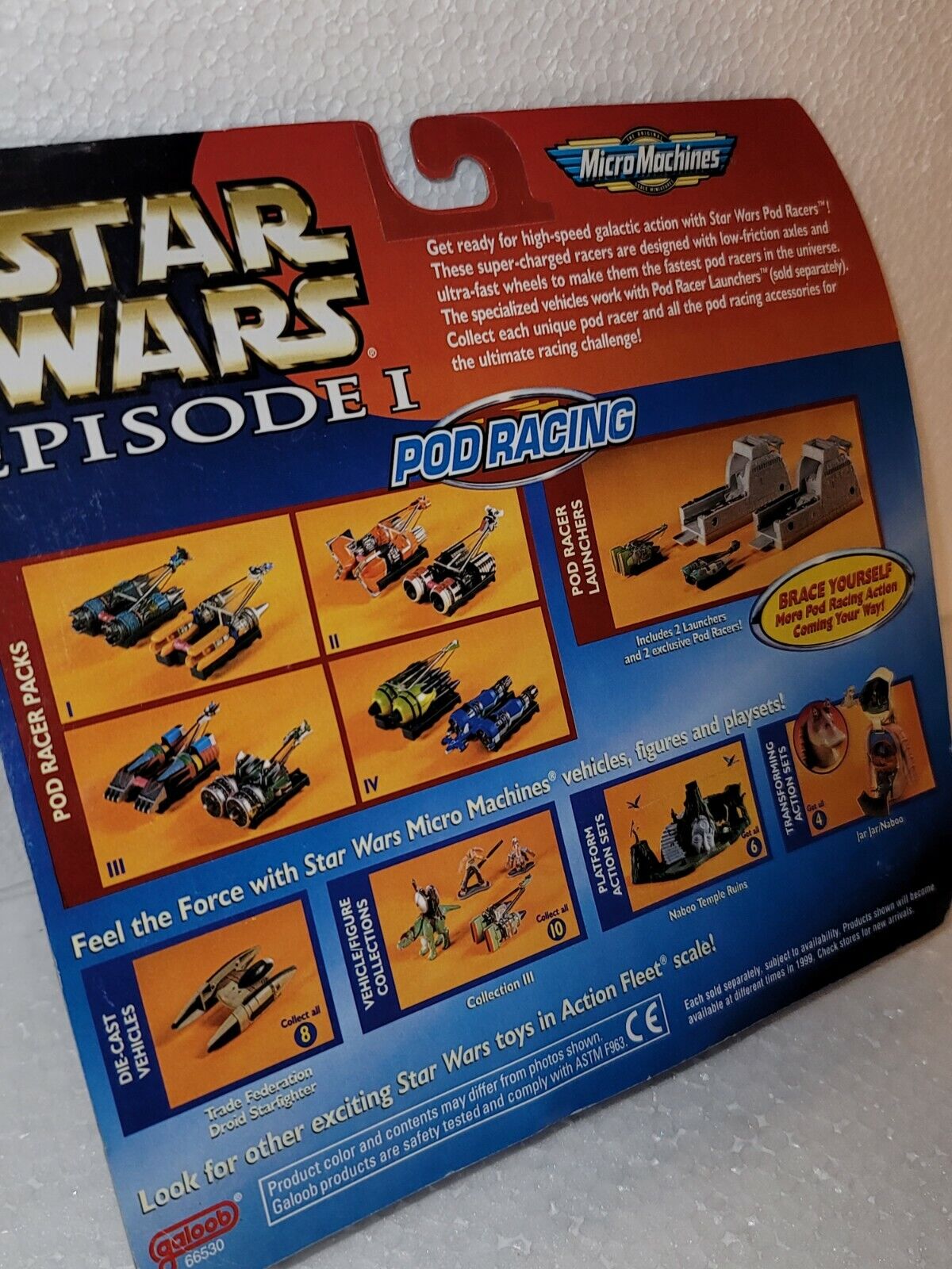 Micromachines Star Wars Episode 1 Pod Racing Pack 3, 1998 by Galoob Vintage