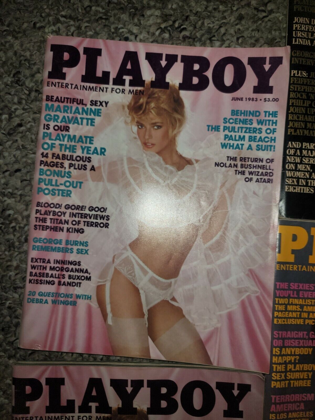 Playboy Magazine LOT of 7-WOMEN IN LACE AND STOCKINGS of 70's/80's/90's