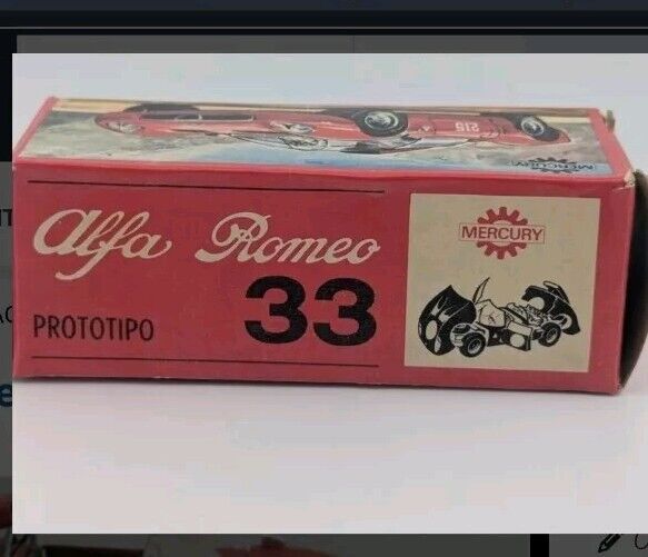 Mercury Toys #64 Alfa Romeo 33 Prototipo Box Only made in Italy 1/43 scale