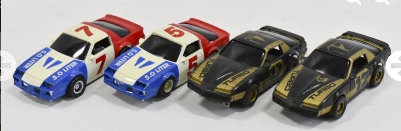 Lot Of 4 Vintage TYCO Cars Chevy Z28 Camaro HO Firebird Slot Cars