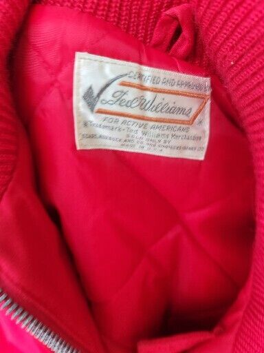 Vintage Ted Williams Sears, Roebuck Jacket Coat Red Quilted Bird Hunting WOW