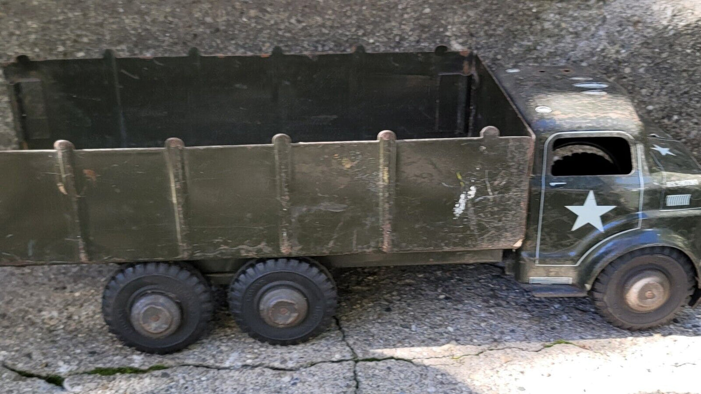 Vintage Antique Mark Lumar Heavy Pressed Steel Military Truck