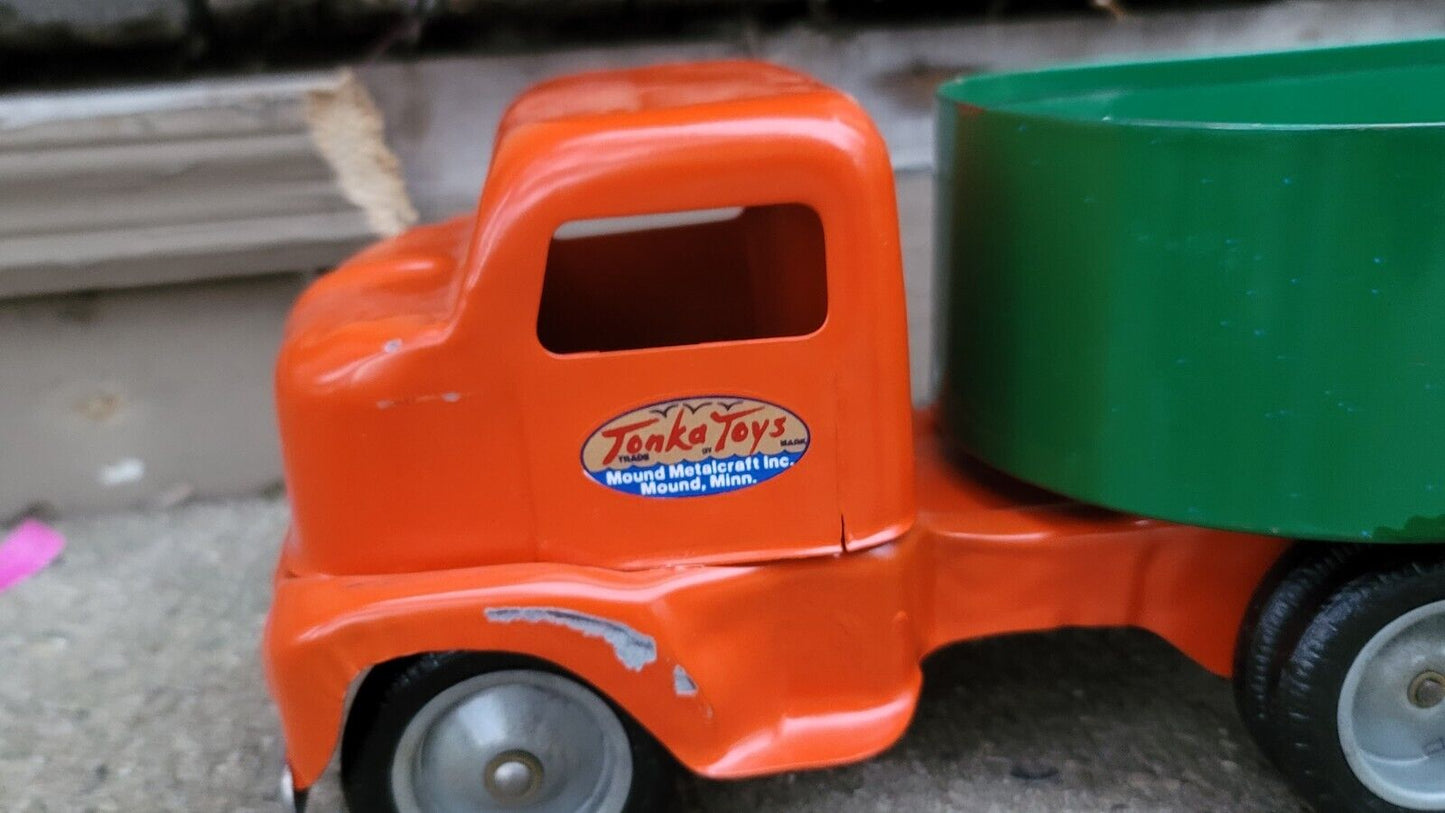 Restored 1950S Tonka cab over STEEL TRUCK CARRIER 