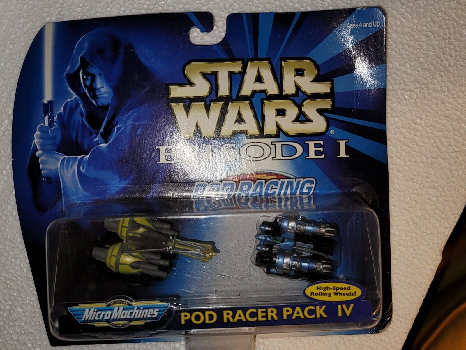 Micromachines Star Wars Episode 1 Pod Racing Pack 4, 1998 by Galoob Vintage