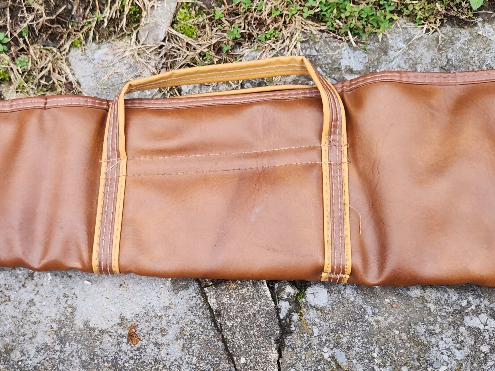 Vintage Redhead Leather Zippered Soft Gun Case 49” Brown Tan strap