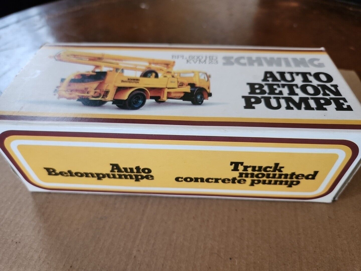 Schwing toy Concrete Pump Truck BPL 600 HD KVM 23 Die Cast Toy NIB 