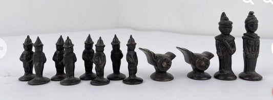 12pc Lot Burma Burmese Bronze Figures Avian Opium Weights ca.19th Century 