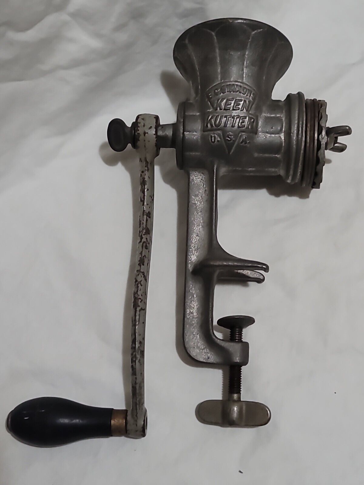 Vintage Keen Kutter 22 1/2 Meat Grinder Complete Nice 