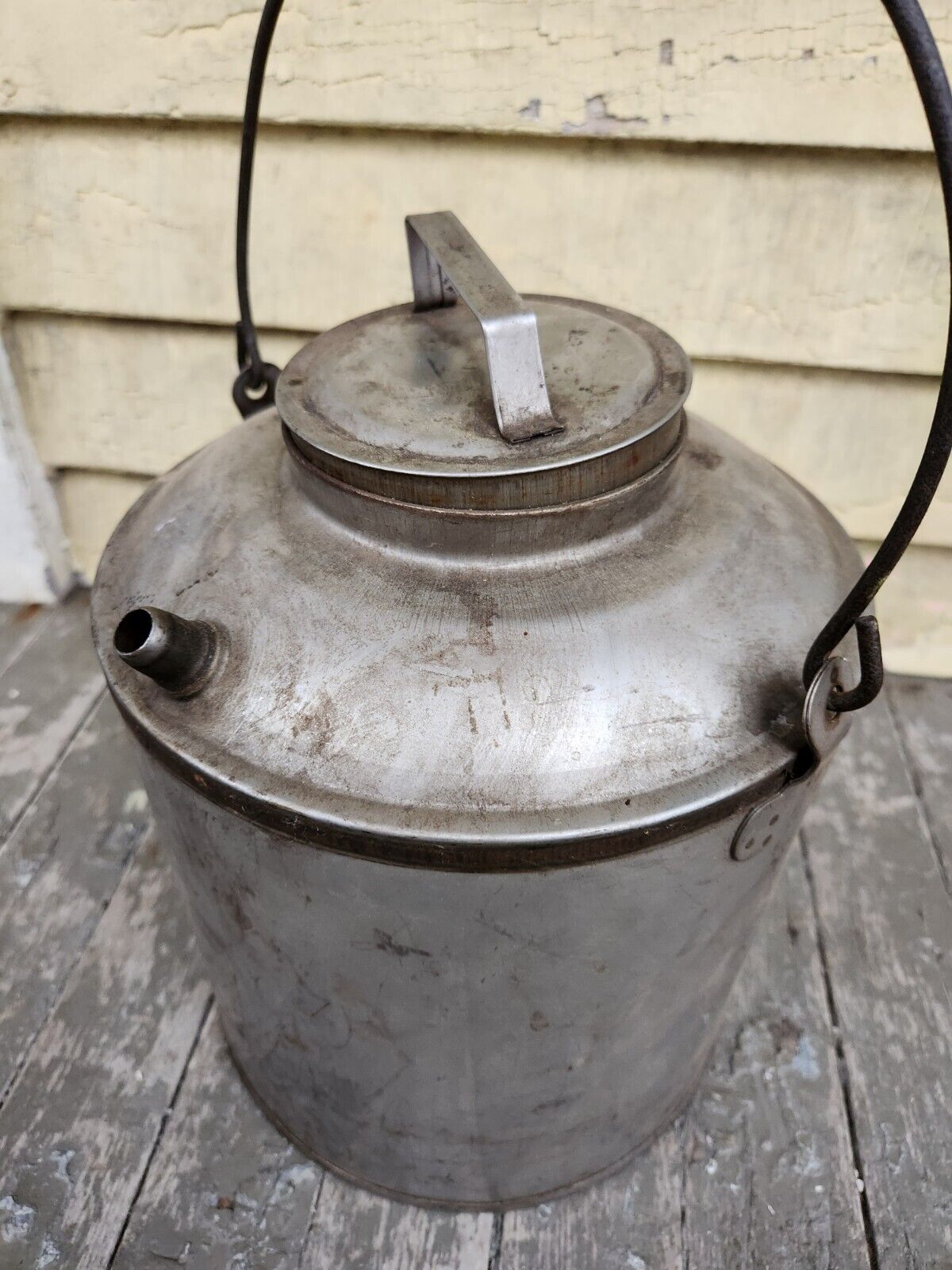 Vintage Pennsylvania Railroad PRR Stainless Steel 2 Gallon Water Can Keystone