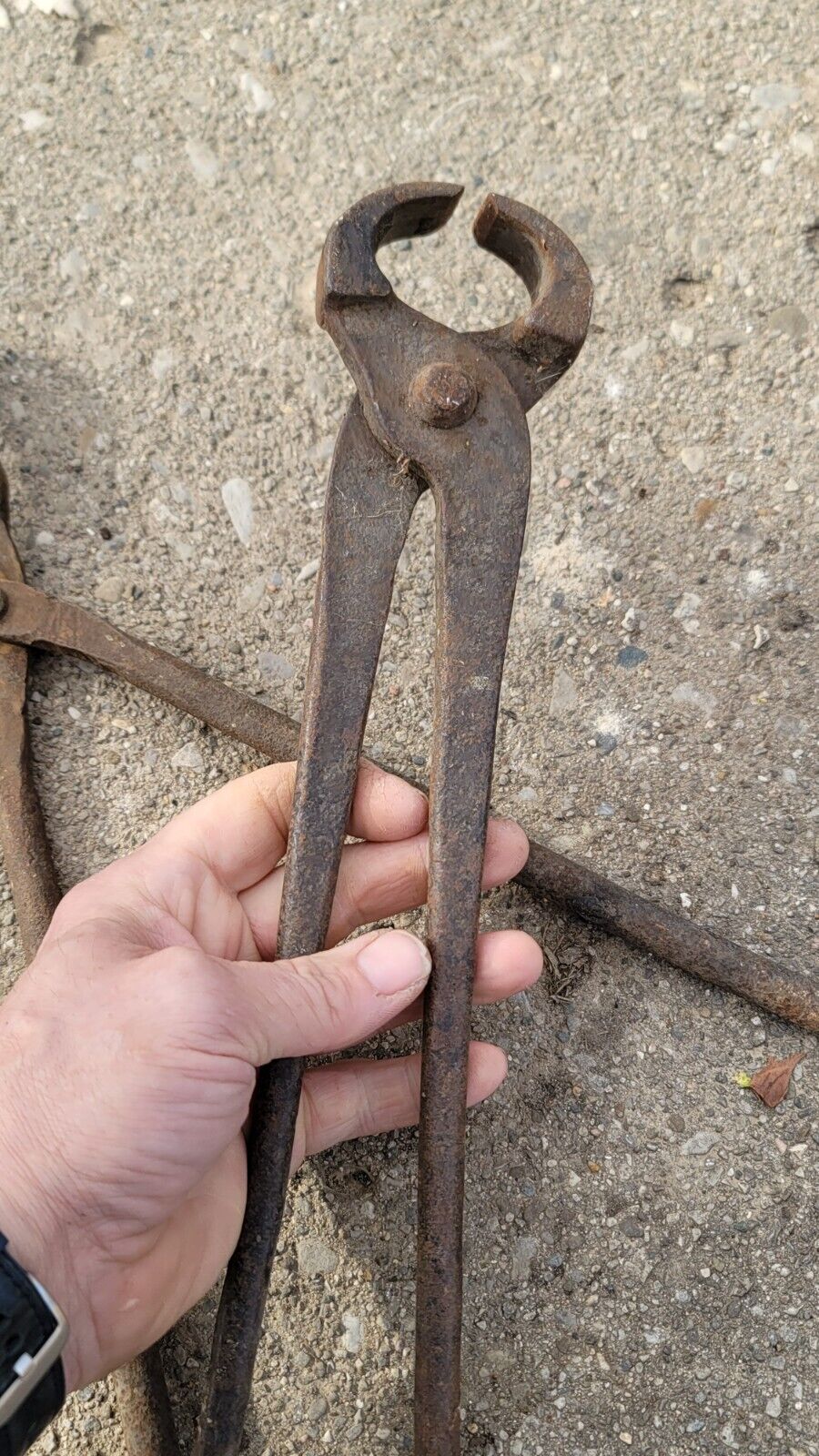 Lot Of 3 ANTIQUE Blacksmith Anvil Nippers Tongs Cutters VINTAGE Tools LOT USA