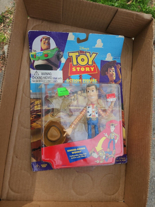 (SEALED) Toy Story - Knock-Down Woody Action Figure -  Disney 1995 MOC 62881 