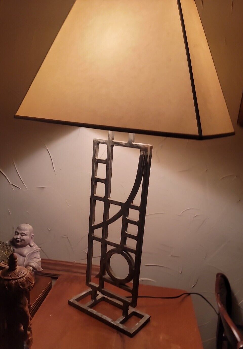 C. JERE TABLE LAMP and C. JERE  MCM SCULPTURE Brutalist Art Deco Nouveau 