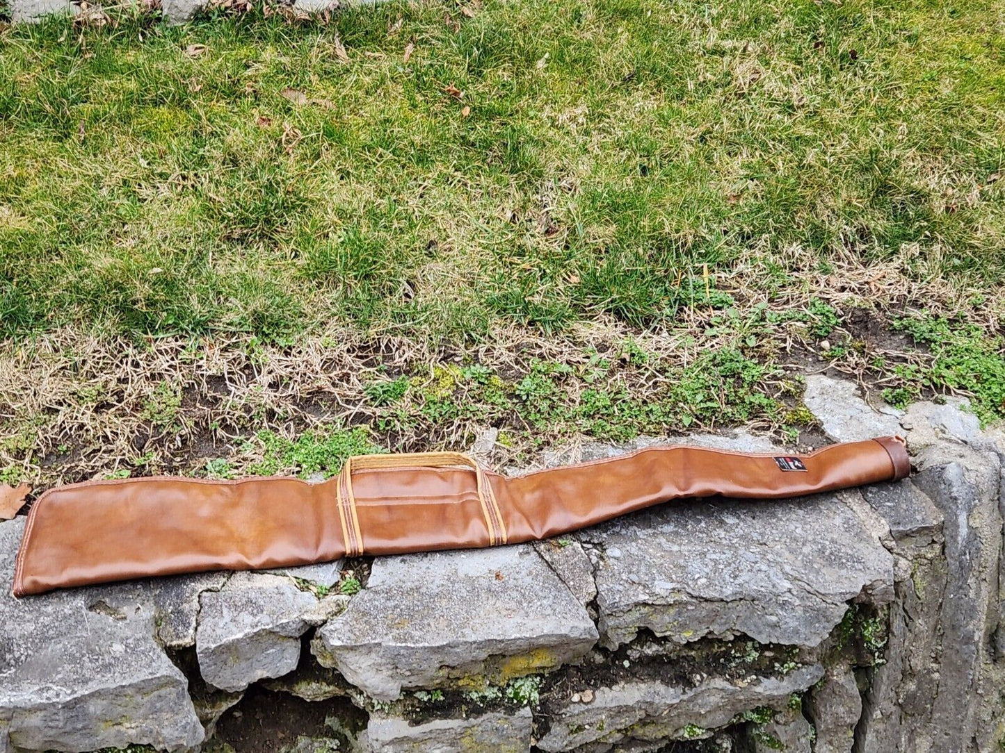 Vintage Redhead Leather Zippered Soft Gun Case 49” Brown Tan strap