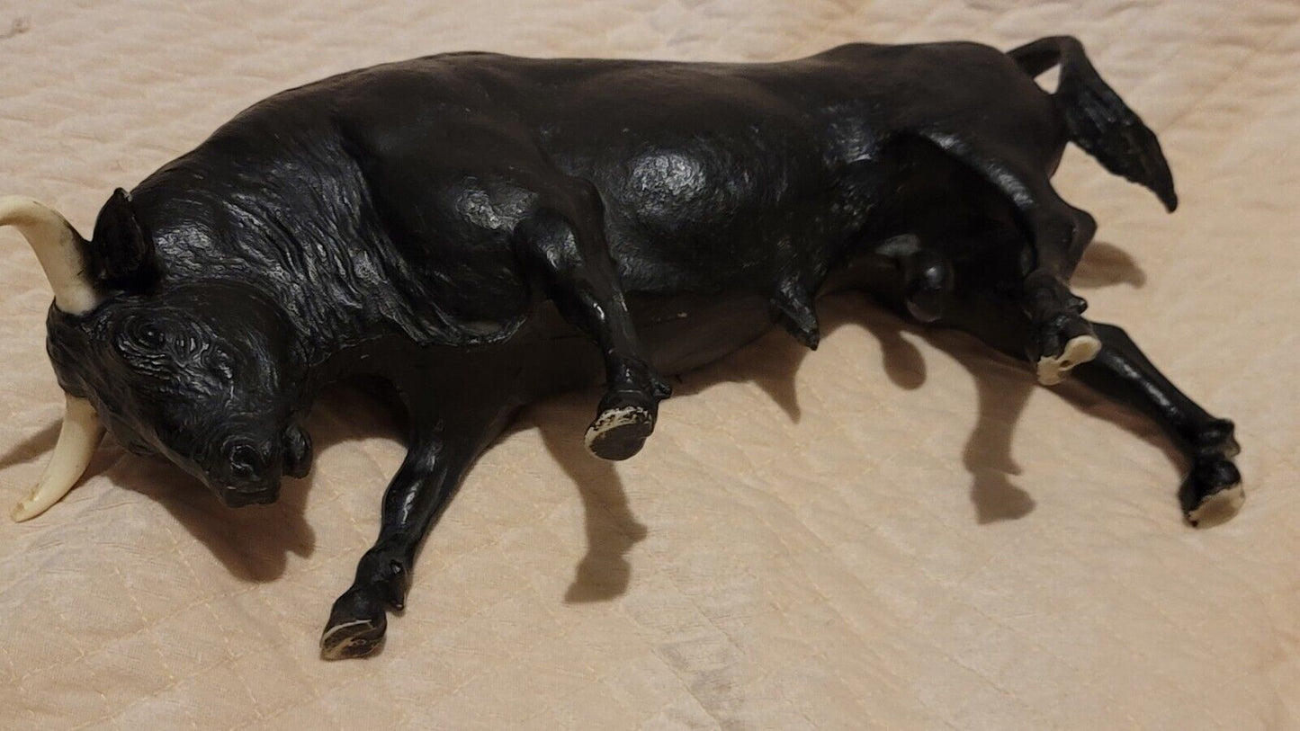 VINTAGE BREYER Spanish Fighting Matte BULL Black Mold 73 Animal VERY RARE