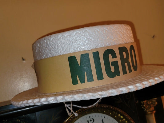 Vintage Migro Styrofoam Hat PROP Rare Neat Cool Retro Decor