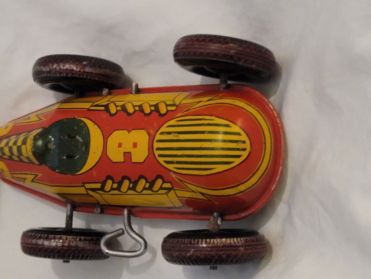 VINTAGE MARX - NO 3 RACE CAR WIND-UP TIN LITHO VERY SCARCE No Driver 