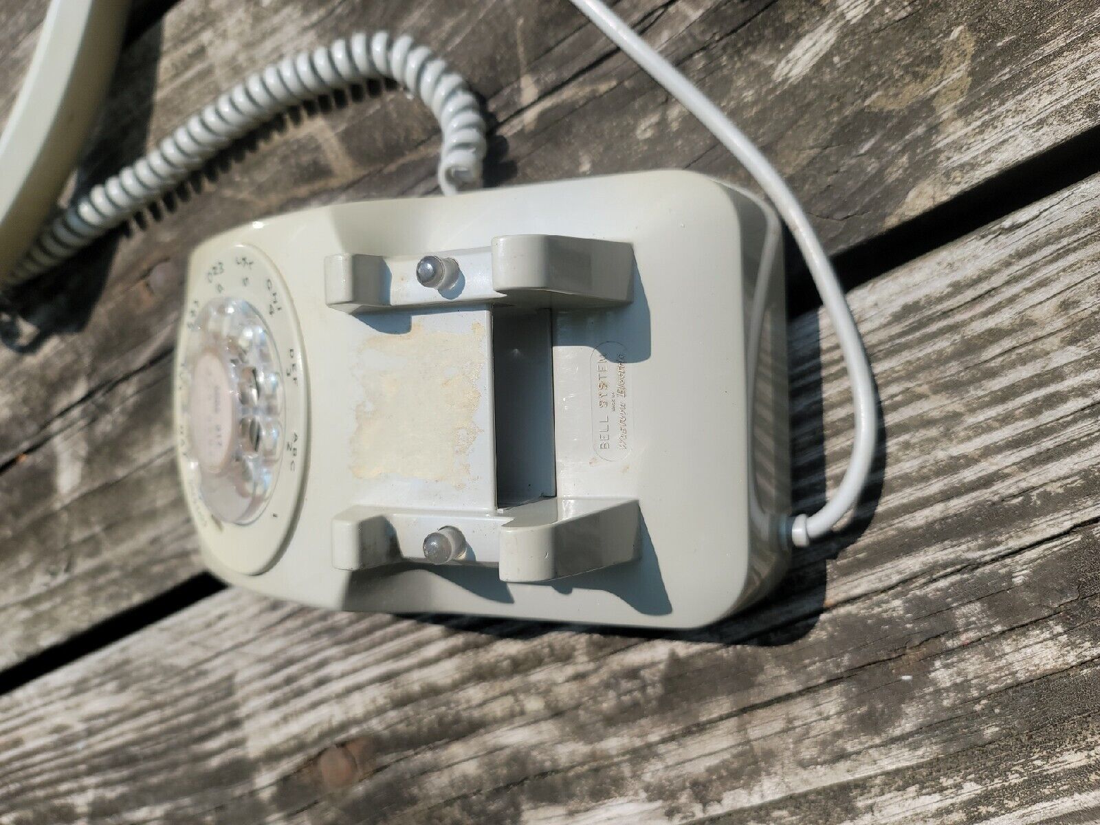 Vintage Bell System Western Electric Cream Rotary Desk Phone Cream Telephone