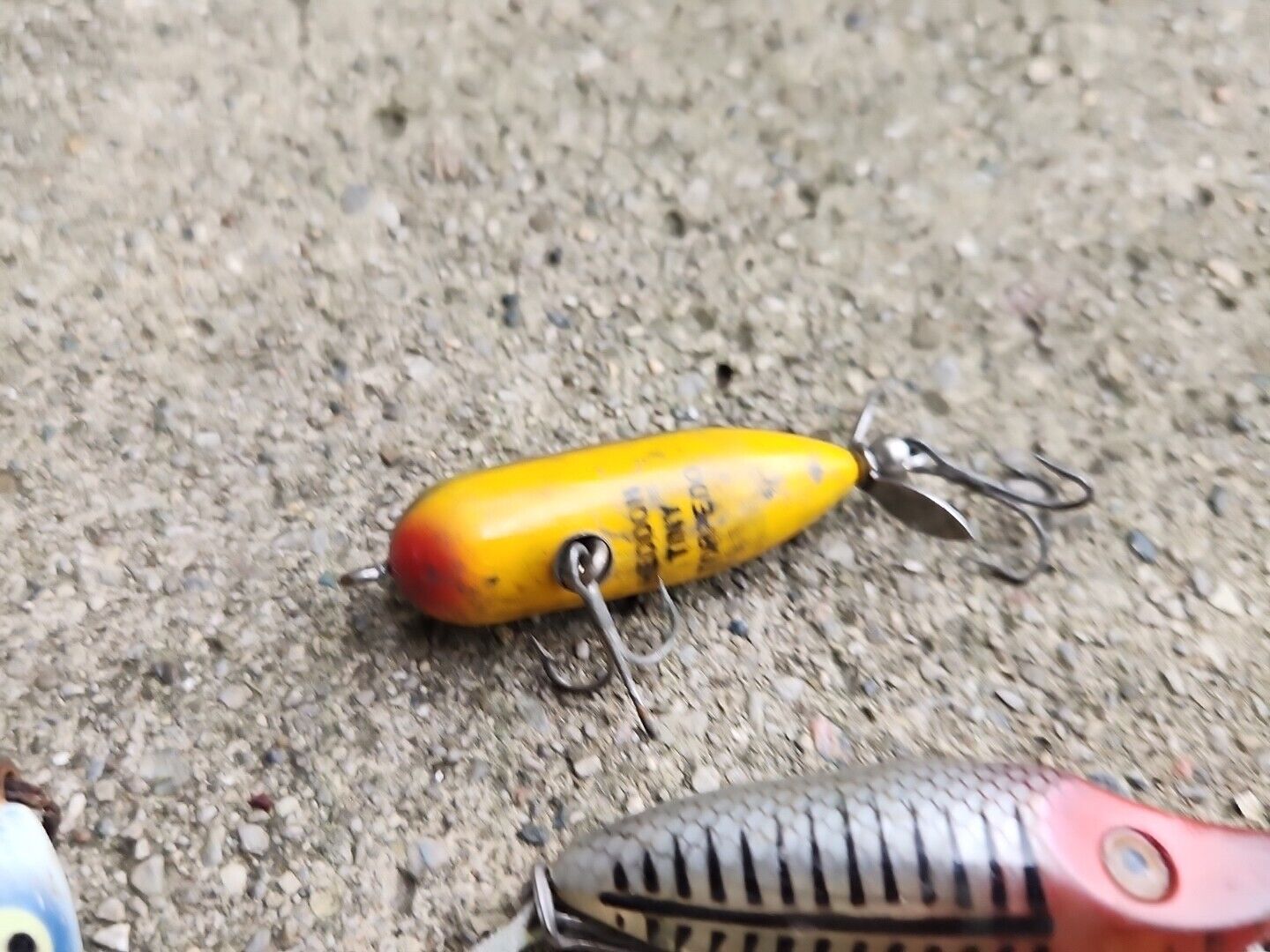 LOT of 4 Vintage  Fishing Lures Heddon River Runt Spook Lot Collection Boxes