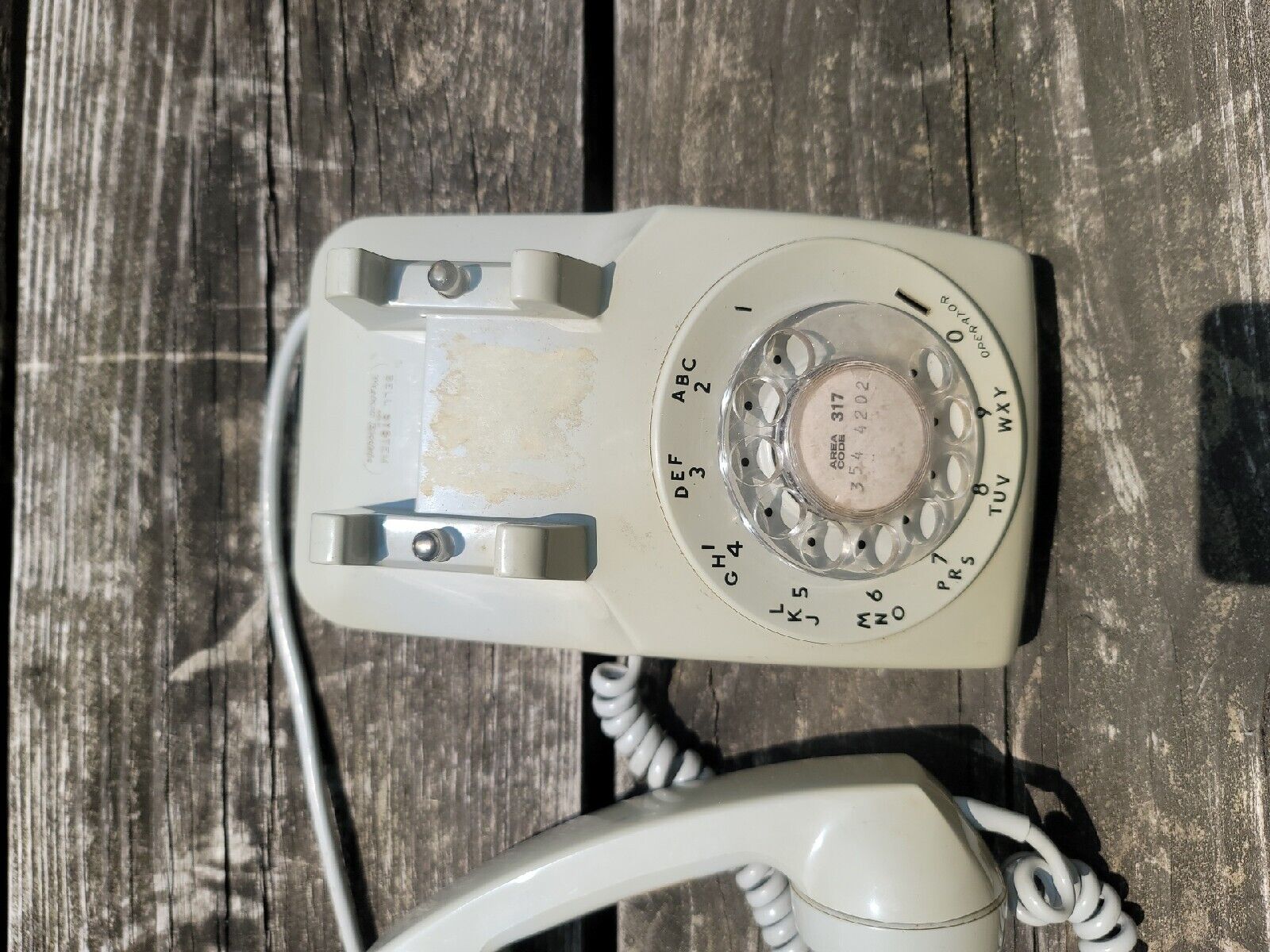 Vintage Bell System Western Electric Cream Rotary Desk Phone Cream Telephone