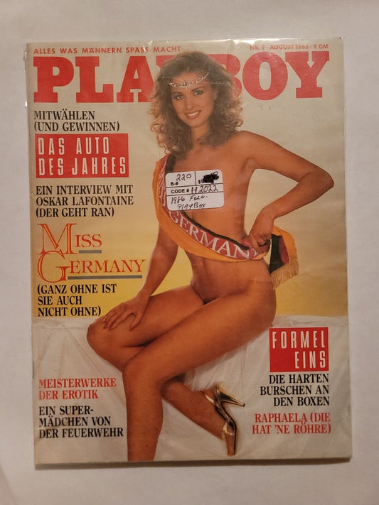 RARE Playboy - German Carol Ficatier August 1986 Bagged And Boarded 