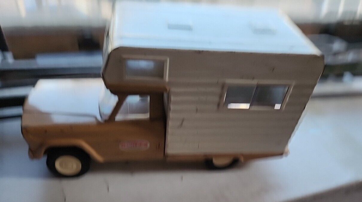 Vintage 1970's Tonka Toys Pittsburgh Steelers Mini Tan Jeep Camper Truck #70