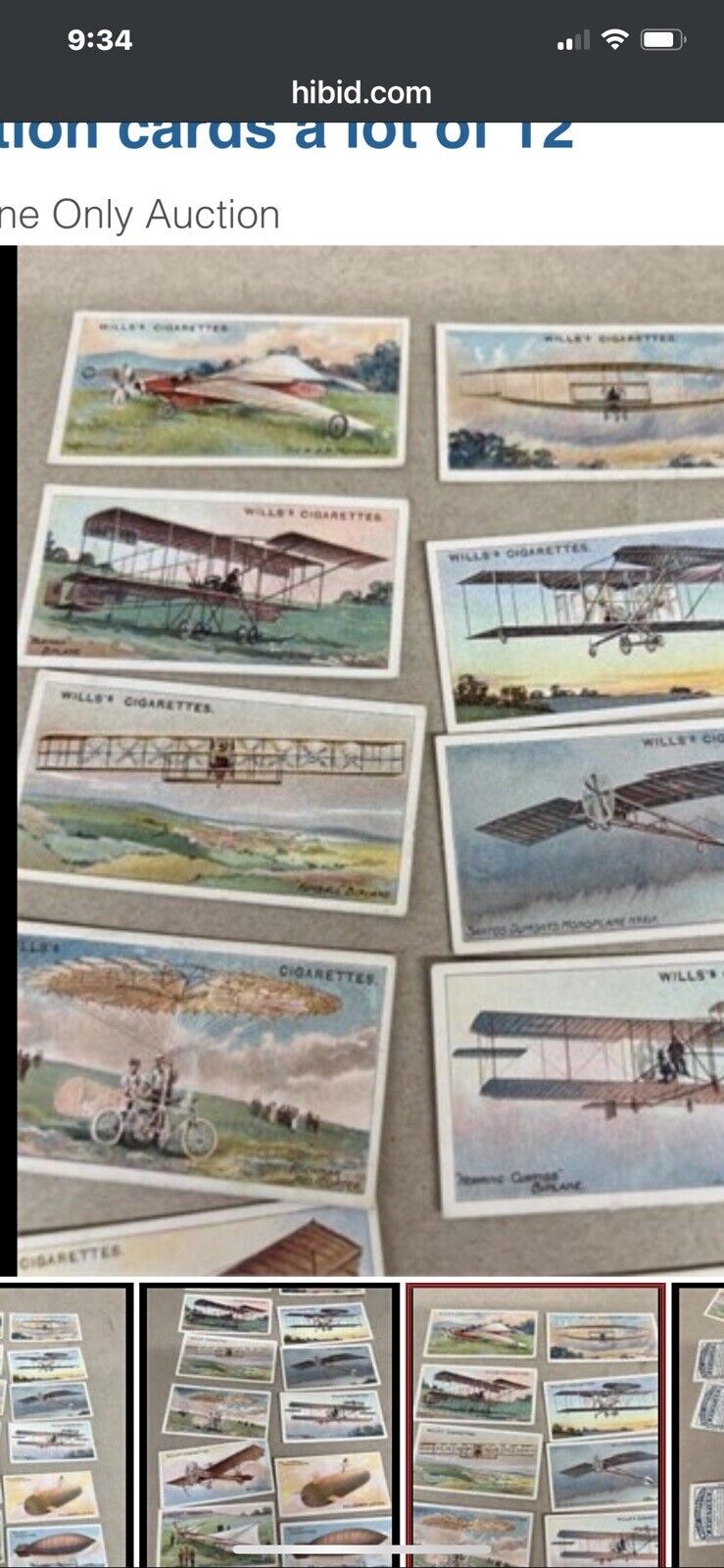 Wills Cigarette cards 1910 Aviation Airship Zeppelin Flying Ship Lot Of 12