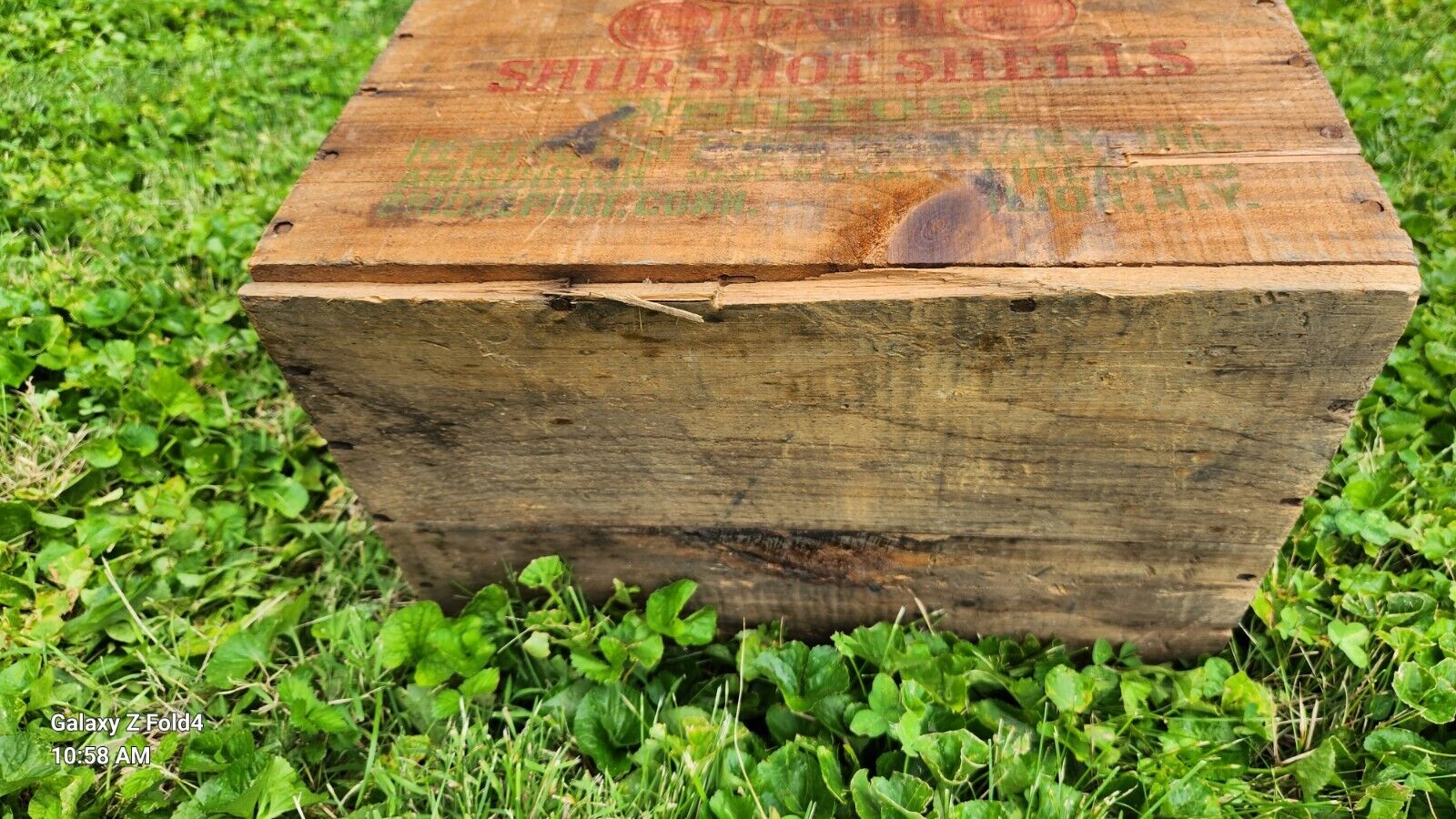 Remington UMC Shur Shot 12 Gauge Kleanbore Small Arms Wooden Ammo Box Wood Crate