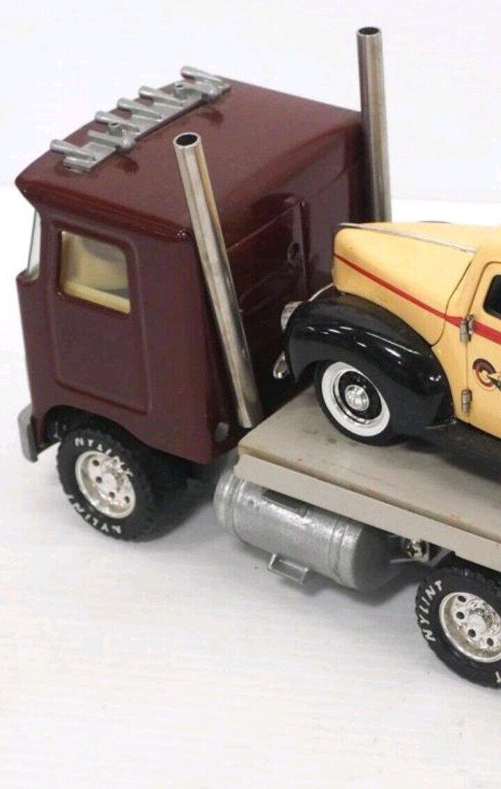 Vintage Nylint Flatbed Truck with Cockshut Truck Pressed Steel 