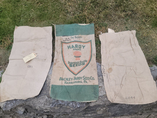 Vintage 1960's HARDY Brand Seeds Advertising Cloth Seed Sack