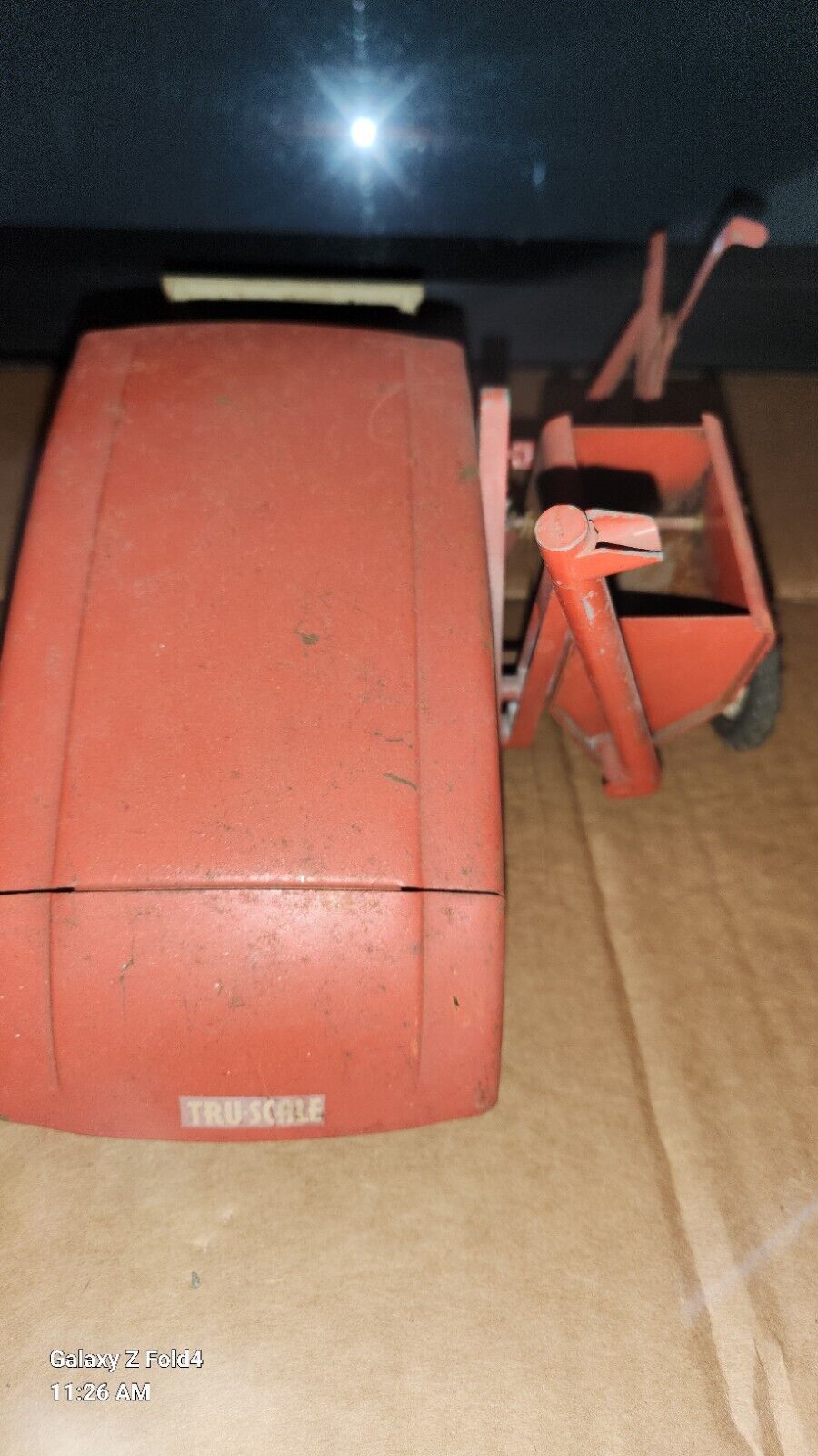 Vintage Tru-Scale  farm combine vintage pressed steel Working farm toy