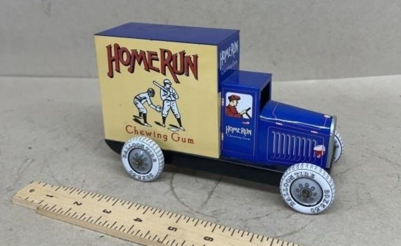 Home Run Chewing Gum Tin Delivery Truck by Schylling. 1:24 Scale. New.