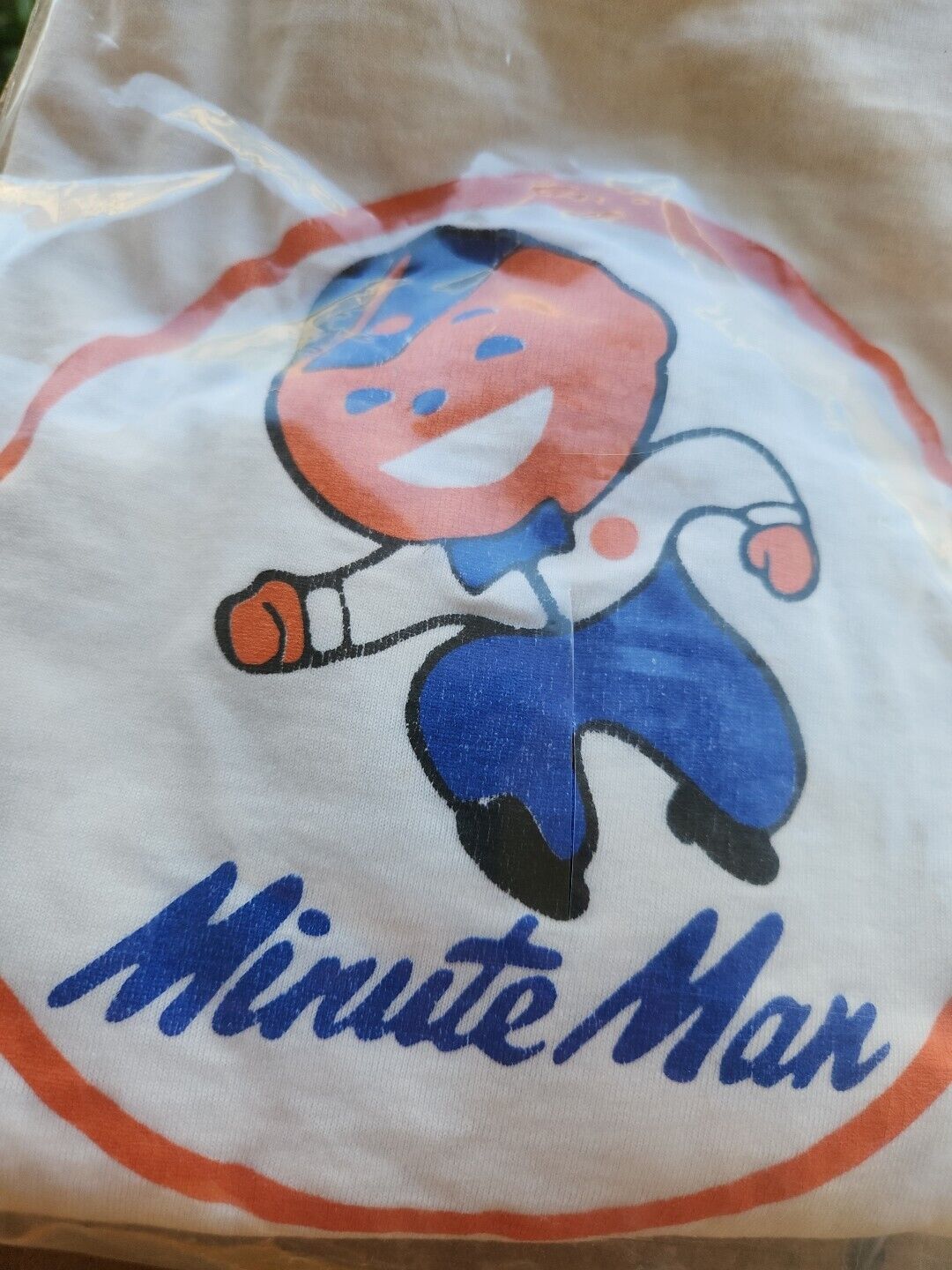 Vintage 90's 76 Gulf Gasoline Minute Man T-Shirt Mens XL White USA